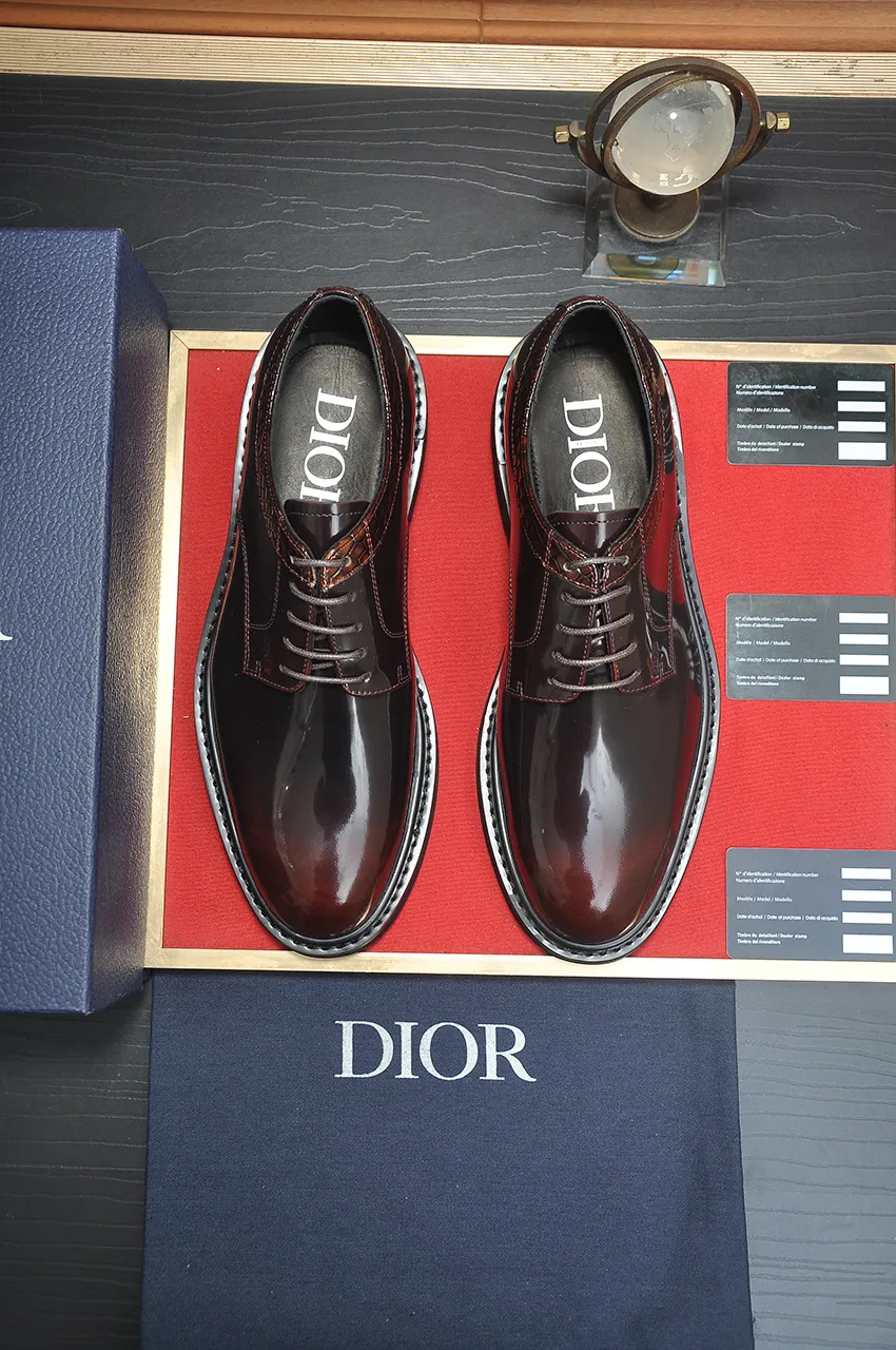 Men's shoes 💰780💶[Dior] (water-dyed cowhide lining) Dior original 1:1 high-quality factory, imported original materials, imported raw cowhide, water-dyed cowhide lining, original TPU outsole, code number: 39-44 (38 45 custom-made, non-refundable)
